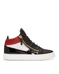Giuseppe Zanotti Black And Red Kriss Sneakers