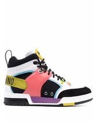 Moschino Colour Block High Top Sneakers