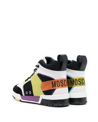 Moschino Panelled High Top Trainers