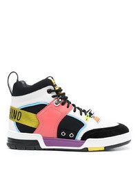 Moschino Panelled High Top Trainers