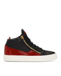 Giuseppe Zanotti Red And Black Kriss Sneakers