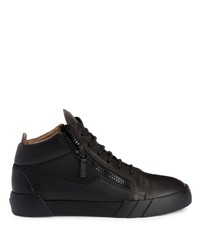 Giuseppe Zanotti Zip Up High Top Leather Sneakers