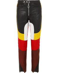 Multi colored Leather Jeans