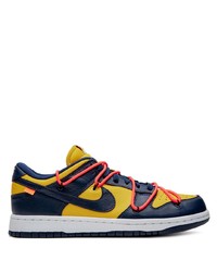 Nike X Off-White Dunk Low University Gold Sneakers