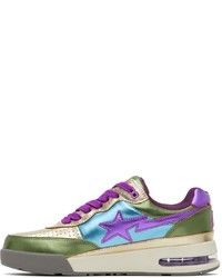 BAPE Gold Green Sta Low Sneakers