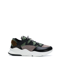 Kiton Panelled Lace Up Sneakers