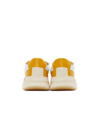 Acne Studios Yellow And White Perey Sneakers