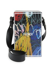 Fendi X Noel Fielding Leather Crossbody Box Bag In Black Multicolor White At Nordstrom