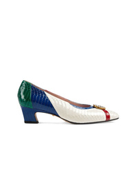 Gucci Snakeskin Pump With Crystal Double G