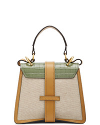 Chloé Off White And Green Small Aby Day Bag