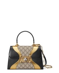 Gucci Small Osiride Leather Canvas Satchel