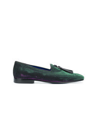 Multi colored Leather Tassel Loafers