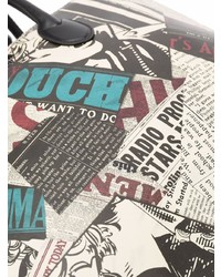 Moschino Newspaper Print Tote Bag