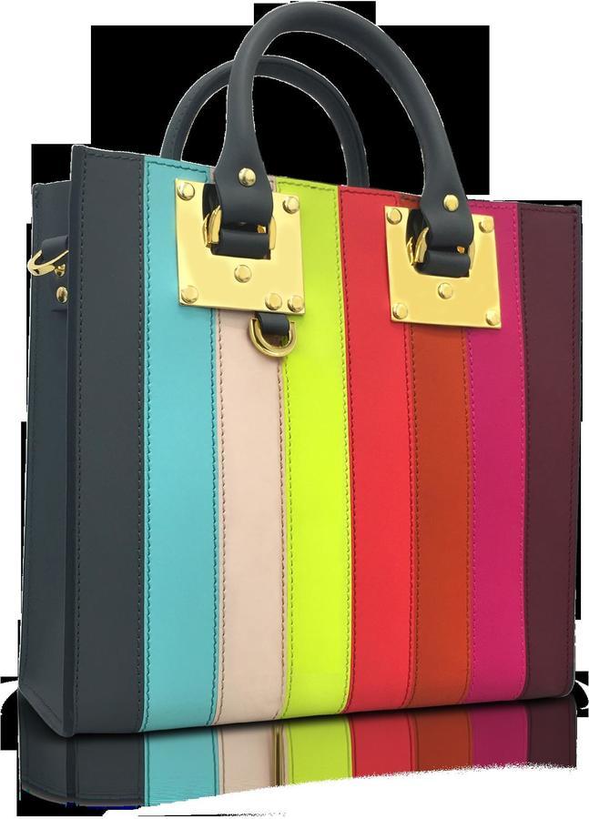 Sophie Hulme Rainbow Albion Saddle Leather Square Tote, $920