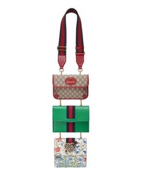 Gucci Totem Four In One Leather Canvas Shoulder Bag
