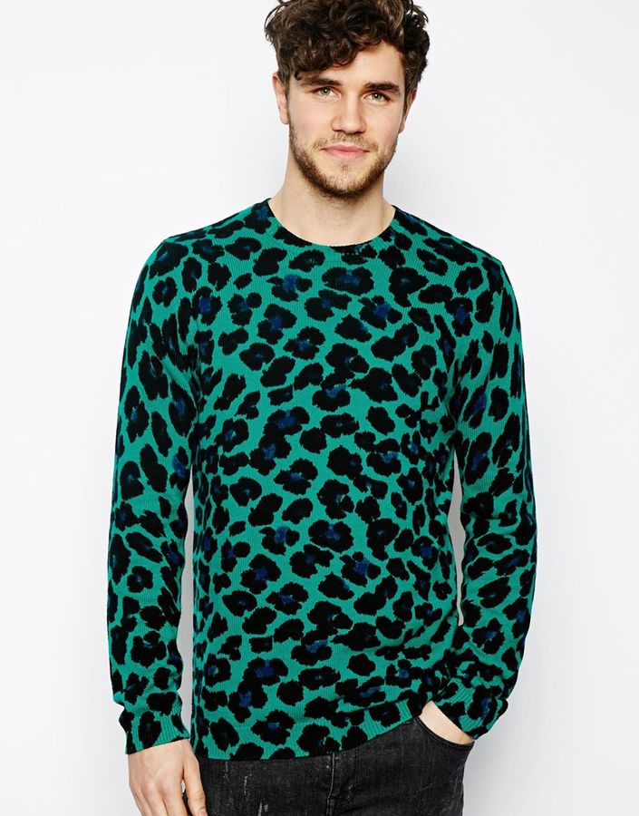 Asos Leopard Print Sweater, $66 | Asos | Lookastic