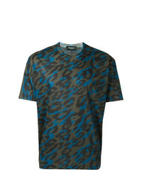 Multi colored Leopard Crew-neck T-shirt
