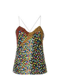 Multi colored Leopard Lace Sleeveless Top