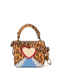 Multi colored Leopard Leather Crossbody Bag