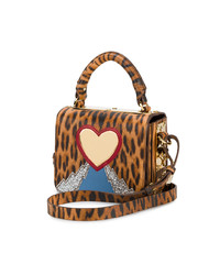 Sophie Hulme Leopard Heart Mini Bag