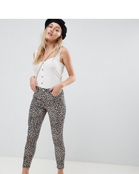Miss Selfridge Petite Leopard Print Skinny Trousers