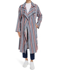 Multi colored Linen Trenchcoat