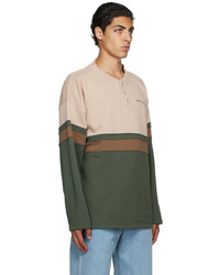 Martin Asbjorn Pink Green Organic Cotton Samuel Long Sleeve T Shirt