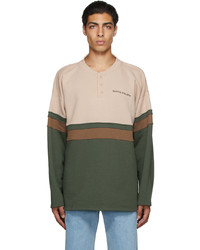 Martin Asbjorn Pink Green Organic Cotton Samuel Long Sleeve T Shirt