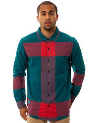 Lrg Core Collection The Colors Of The Season Ls Buttondown Shirt In Dark Teal