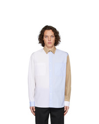 JW Anderson White And Blue Chest Pockets Shirt