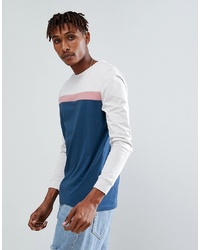 ASOS DESIGN Asos Long Sleeve T Shirt With Colour Block Panels And Cuff