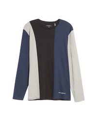 KARL LAGERFELD PARIS Colorblock Long Sleeve T Shirt