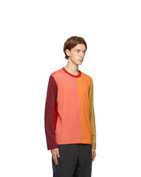 Comme des Garcons Homme Deux Multicolor Colorblocked Long Sleeve T Shirt
