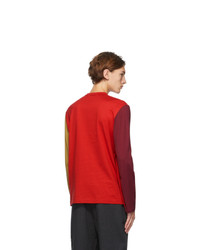 Comme des Garcons Homme Deux Multicolor Colorblocked Long Sleeve T Shirt