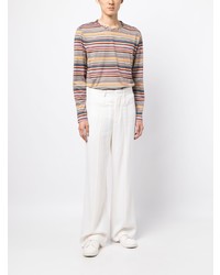 Paul Smith Stripe Pattern Cotton T Shirt