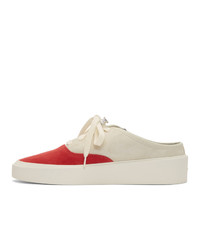 Fear Of God Grey And Red 101 Backless Sneakers