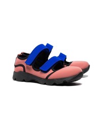 Marni Pink Blue Neoprene Double Strap Sneakers