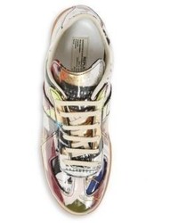 Maison Margiela Replica Collage Print Low Top Leather Sneakers