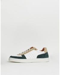 Selected Homme Retro Leather Trainers With S