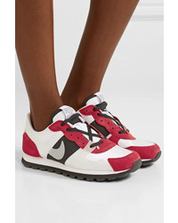 Nike V Love Ox Suede Pvc And Med Mesh Sneakers, $60 | NET-A-PORTER