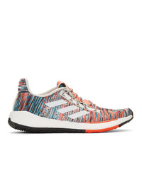 ADIDAS X MISSONI White And Orange Pulseboost Hd Sneakers