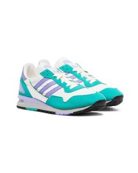 adidas White Green And Lilac Lowertree Spzl Sneakers