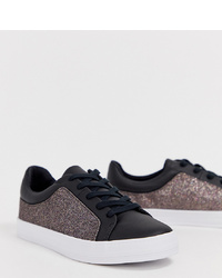 ASOS DESIGN Wide Fit Vanish Lace Up Trainers