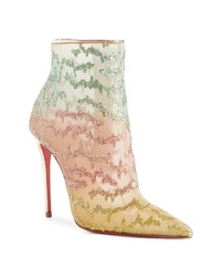 Multi colored Mesh Ankle Boots
