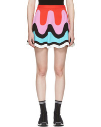 Emilio Pucci Multicolor Colorblock Wave Miniskirt