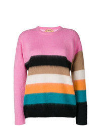 Multi colored Mohair Crew-neck Sweater
