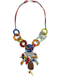 Aris By Treska Multicolor Bead Long Pendant Necklace