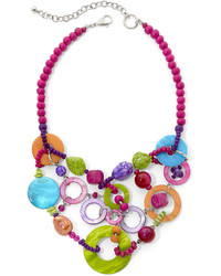 jcpenney Aris By Treska Multicolor Shell Bib Statet Necklace