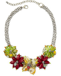 jcpenney Aris By Treska Multicolor Stone Flower Statet Necklace