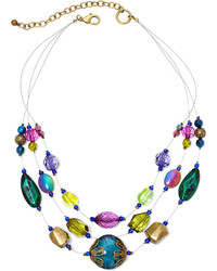Aris By Treska Venice Multicolor Bead Illusion Necklace